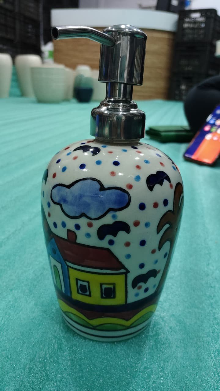 Shahi Mughal Hand-Painted Liquid Soap Dispenser