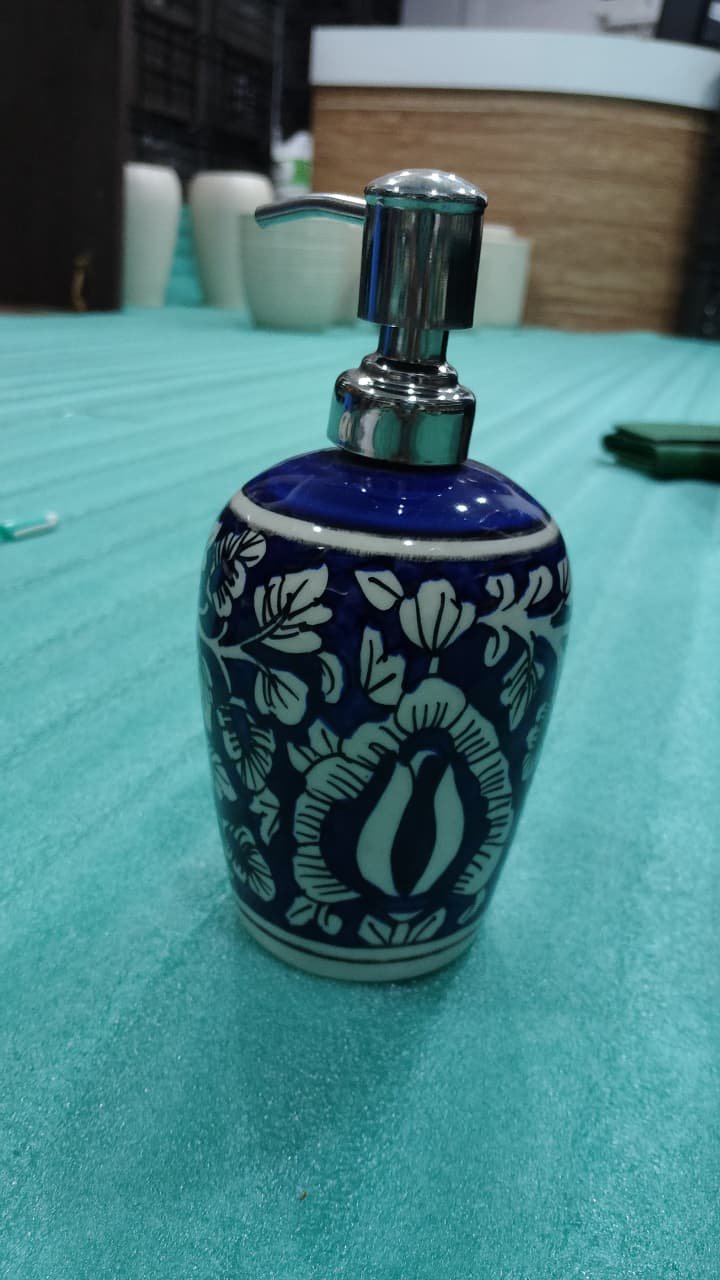 Shahi Mughal Hand-Painted Liquid Soap Dispenser hover