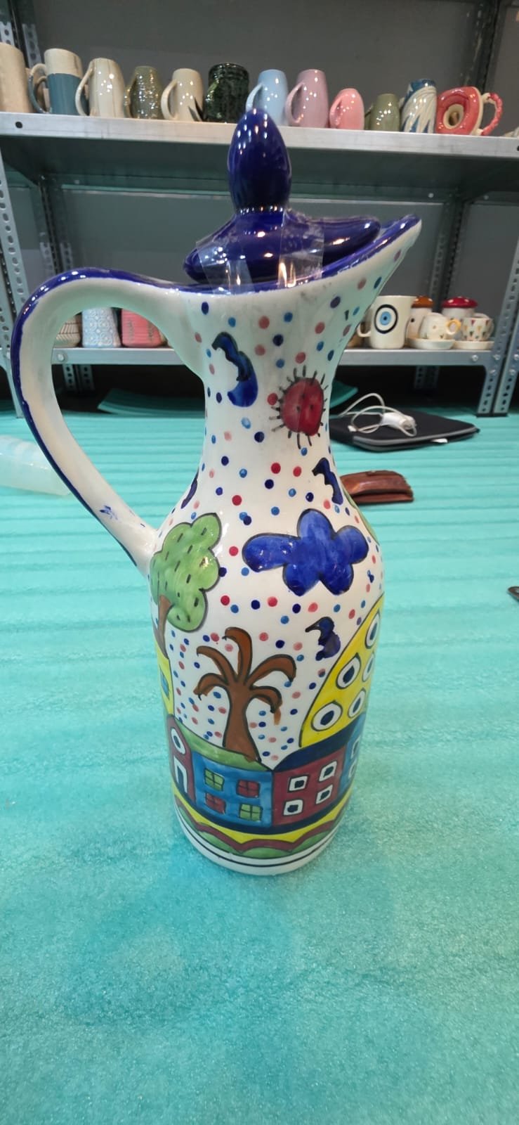 Shahi Mughal Large Ceramic Oil Dispenser (1L)