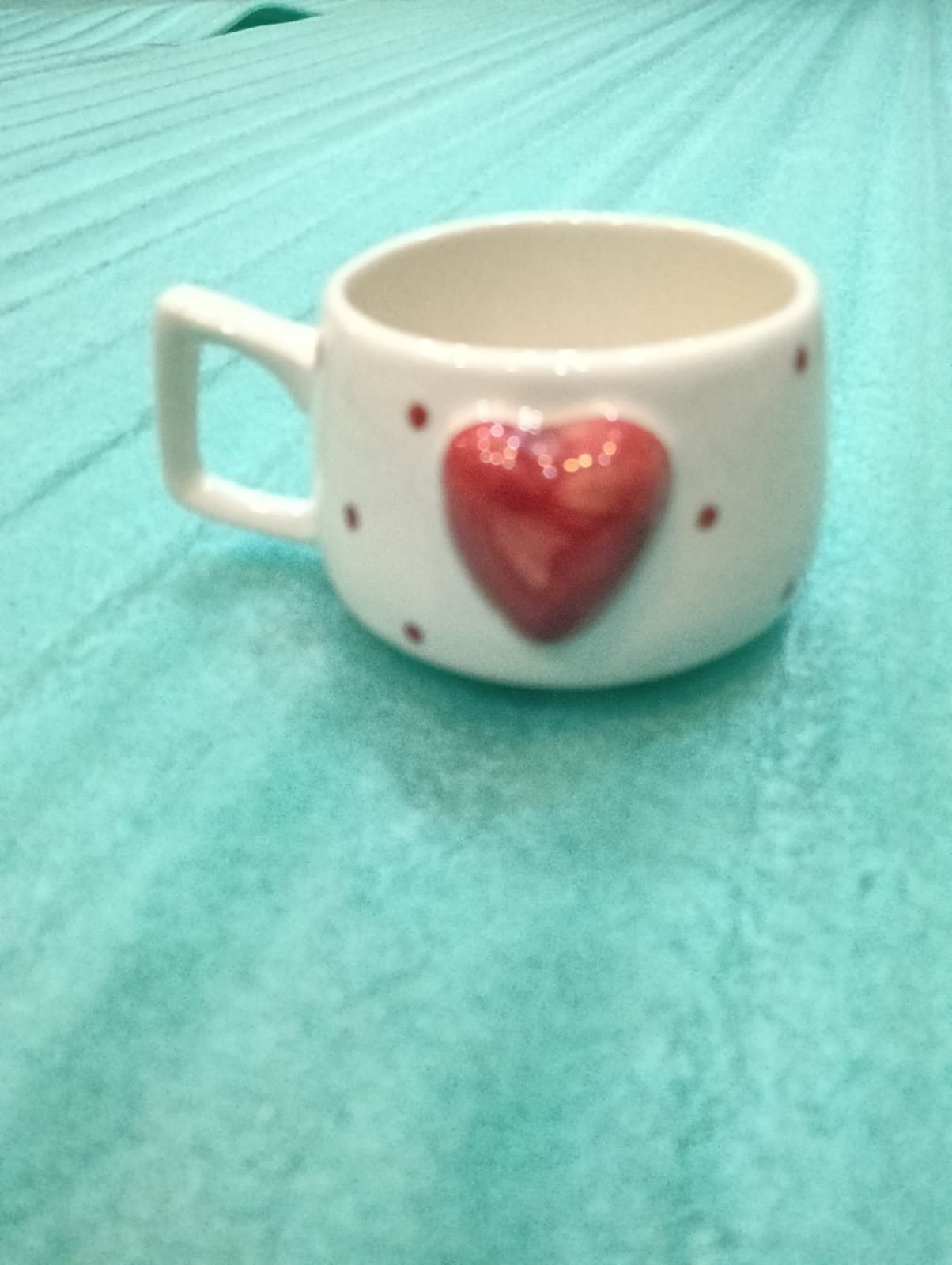 "Dil-Se" Embossed Heart Ivory Teacup
