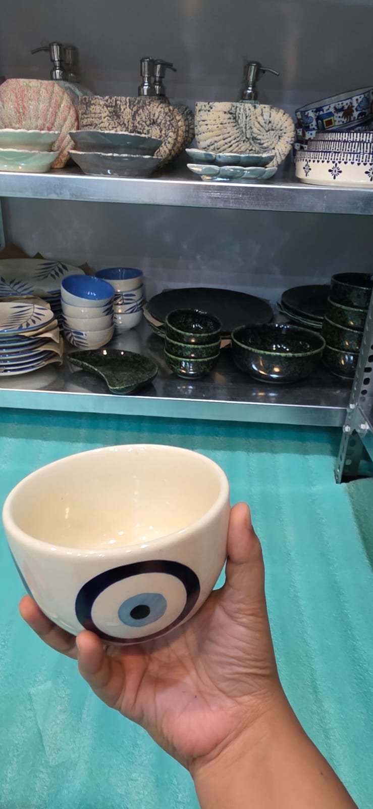 "Nazar" Hand-Painted Deep Ceramic Bowl (350ml)