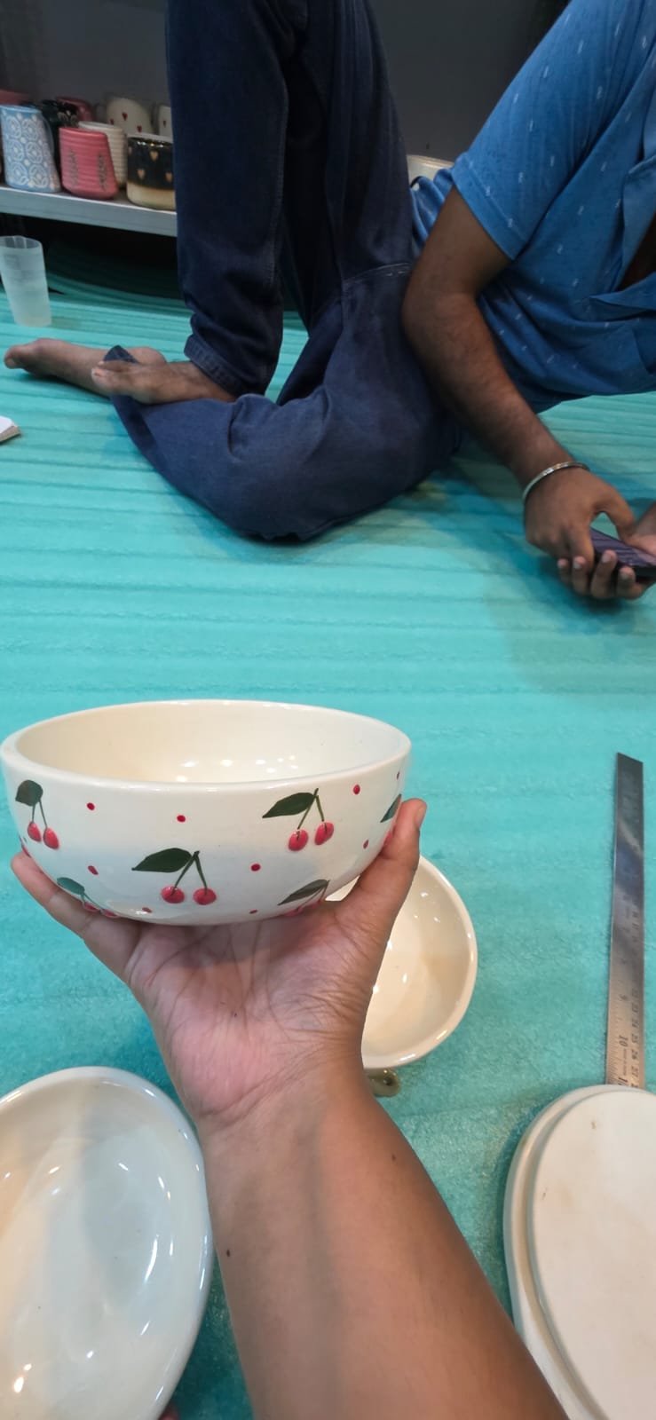 "Orchard Harvest" Deep Ceramic Cherry Bowl