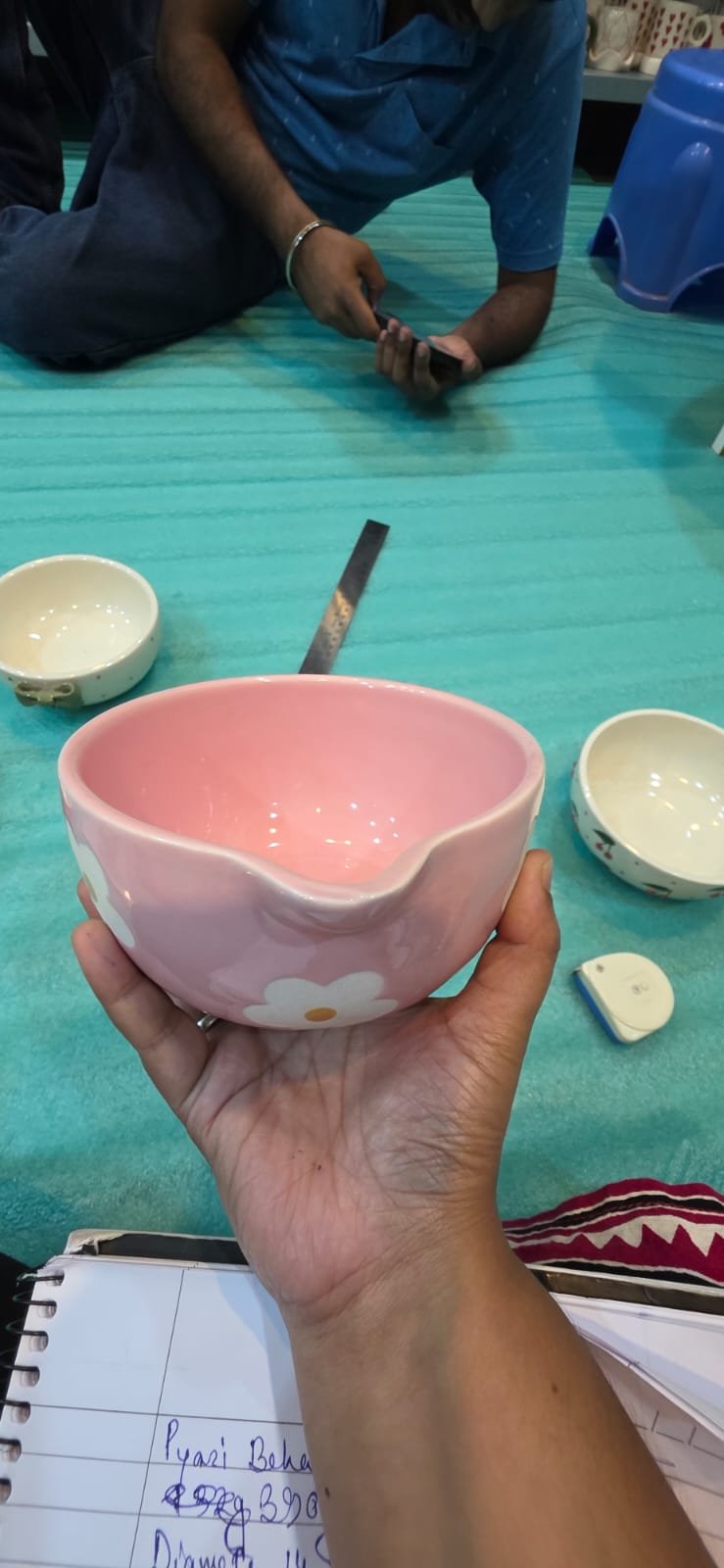 "Sakura Bloom" Spouted Ceramic Matcha Bowl (Chawan)
