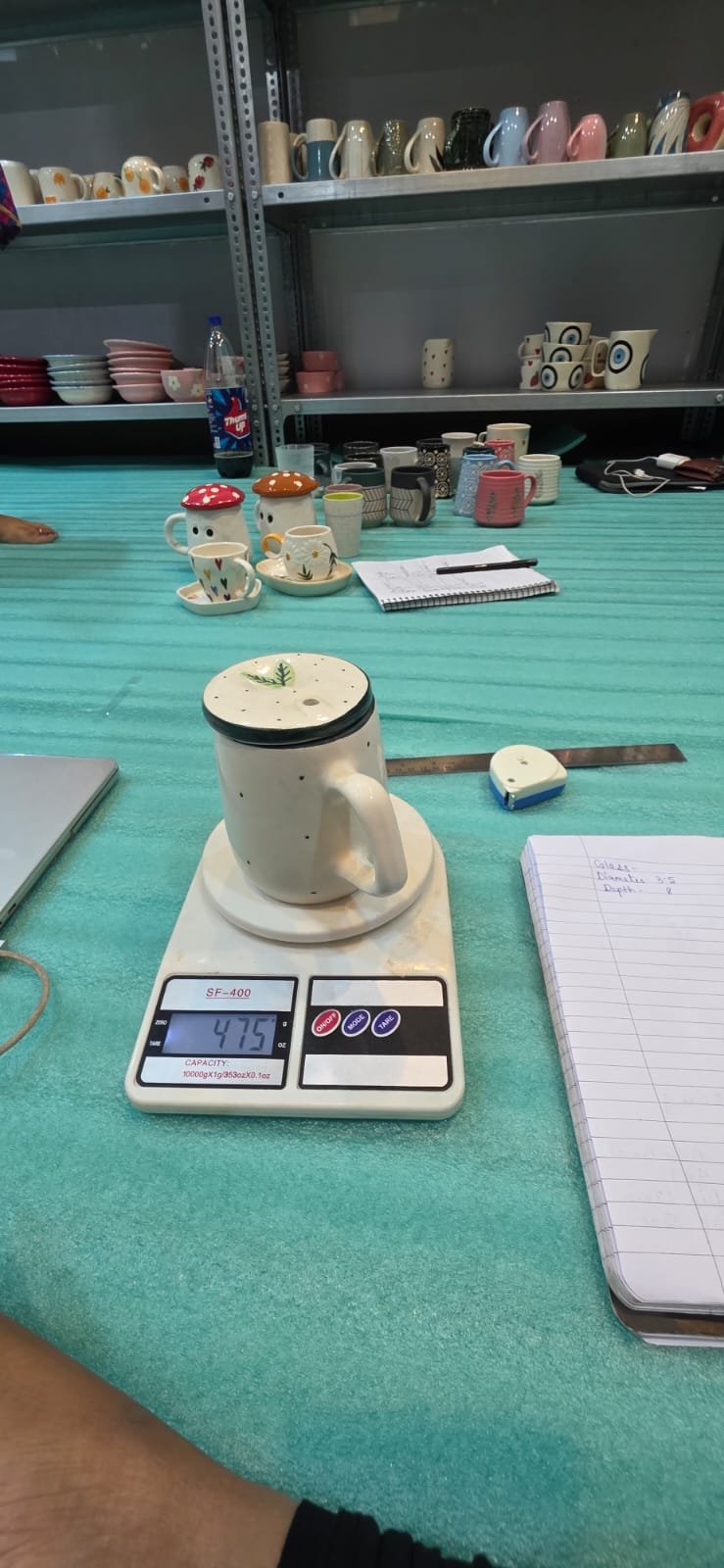 "Sprout Dot" Ceramic Desk Sipper Mug