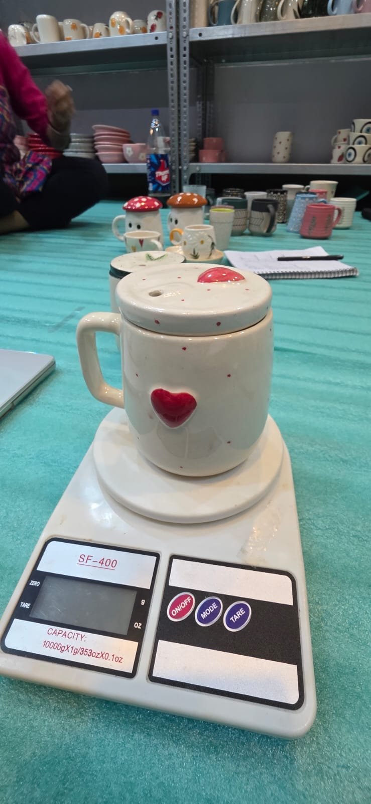 "Sweetheart Dot" Ceramic Desk Sipper Mug