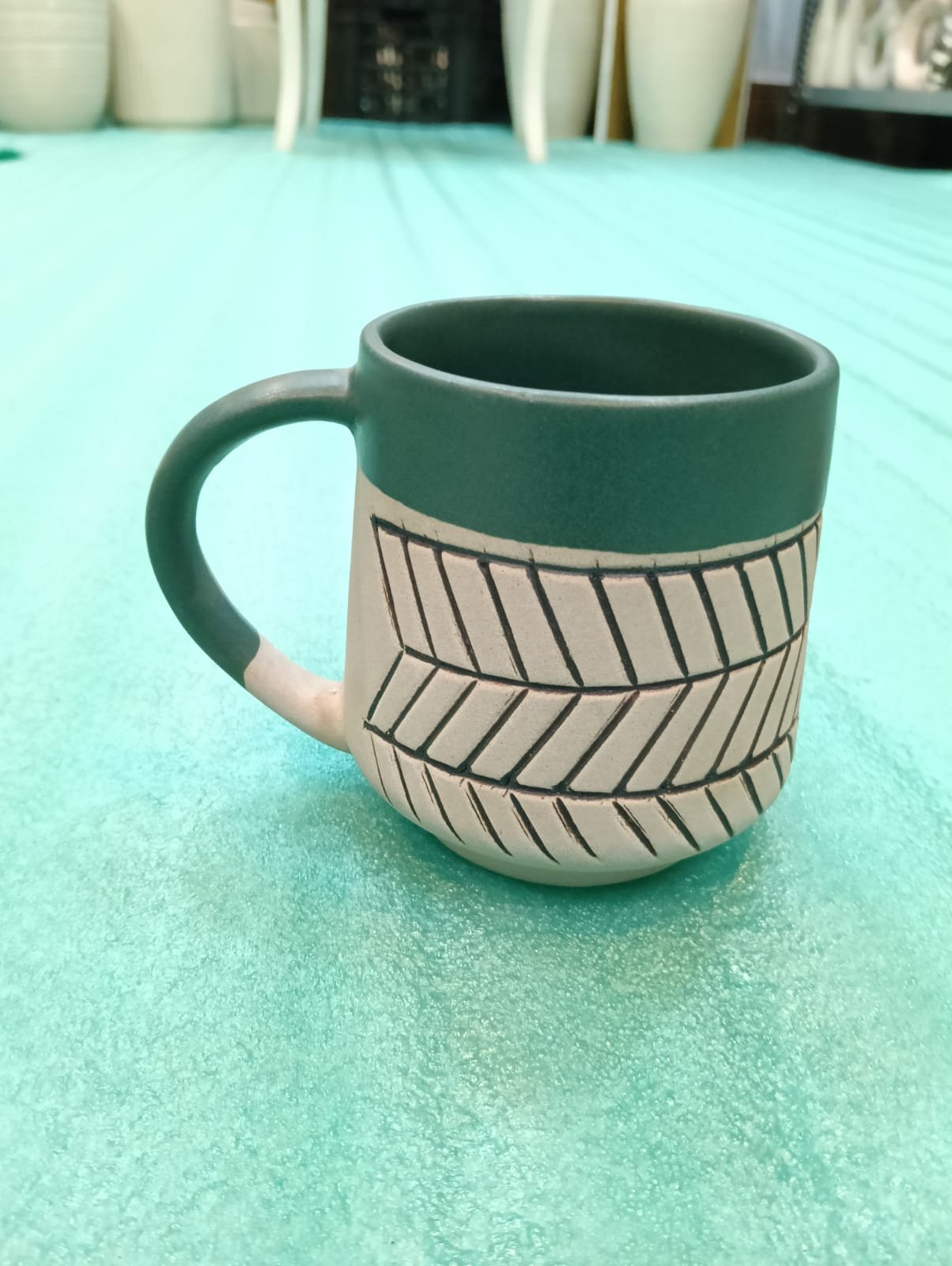 Chevron Wave Artisan Mug hover