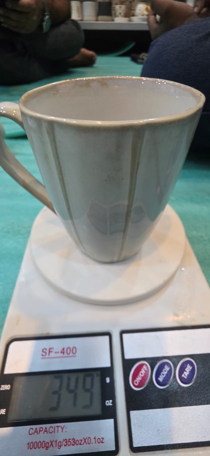 "Vintage Flute" Ribbed Ceramic Mug