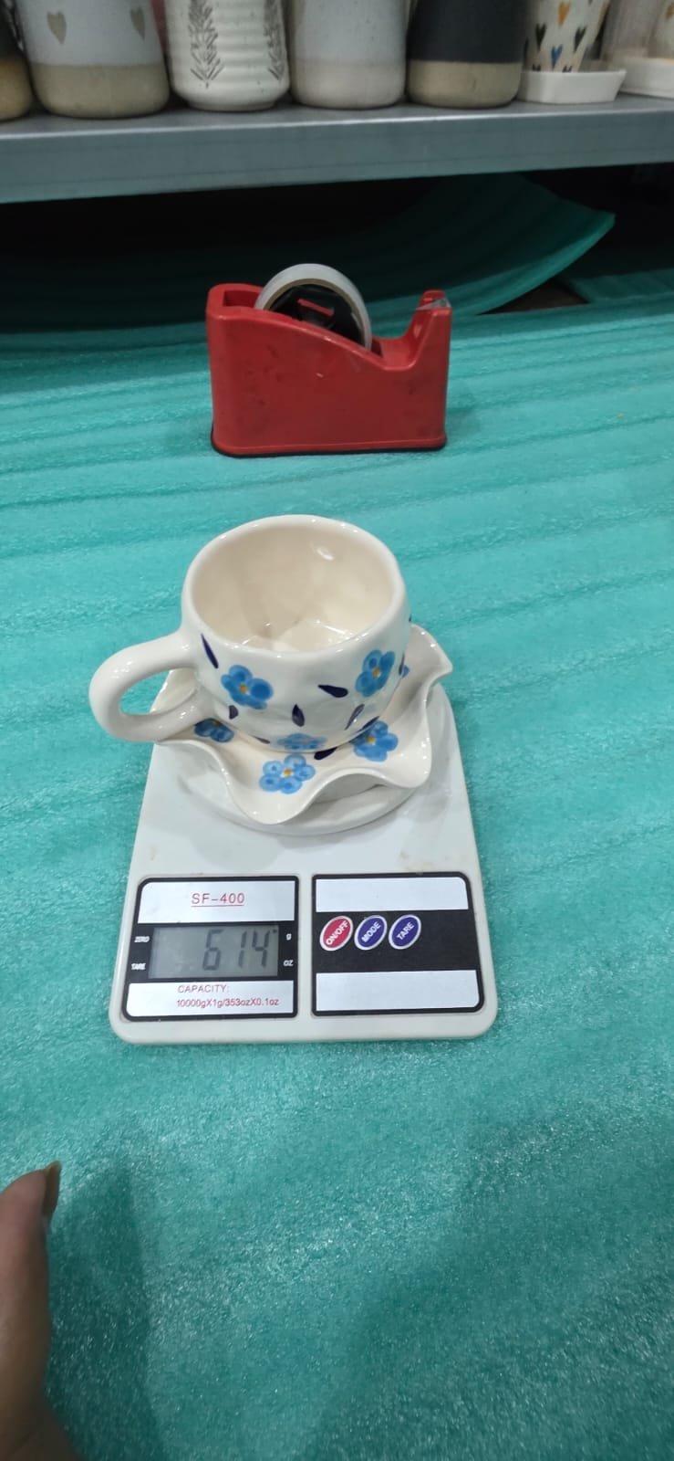 "Ruffle" Hand-Molded Cup & Saucer Set