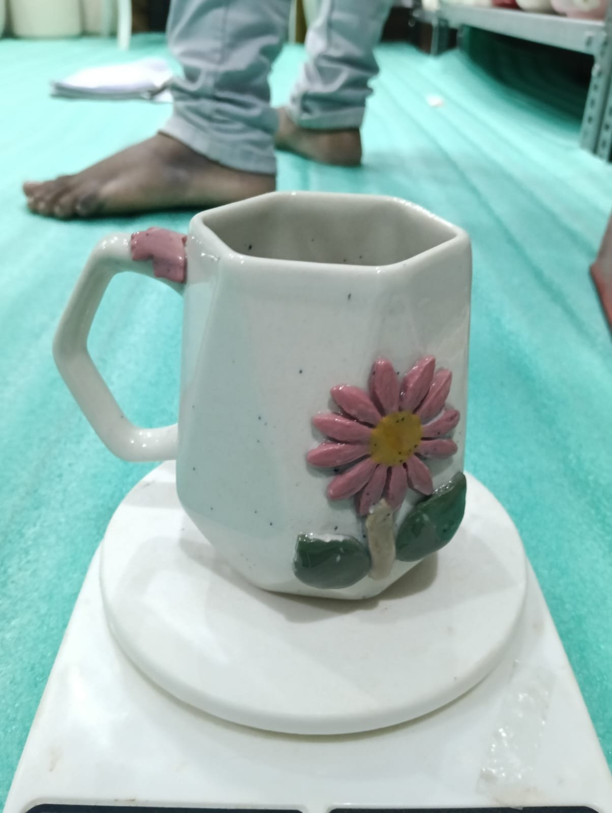 Floral Facet Artisan Mug