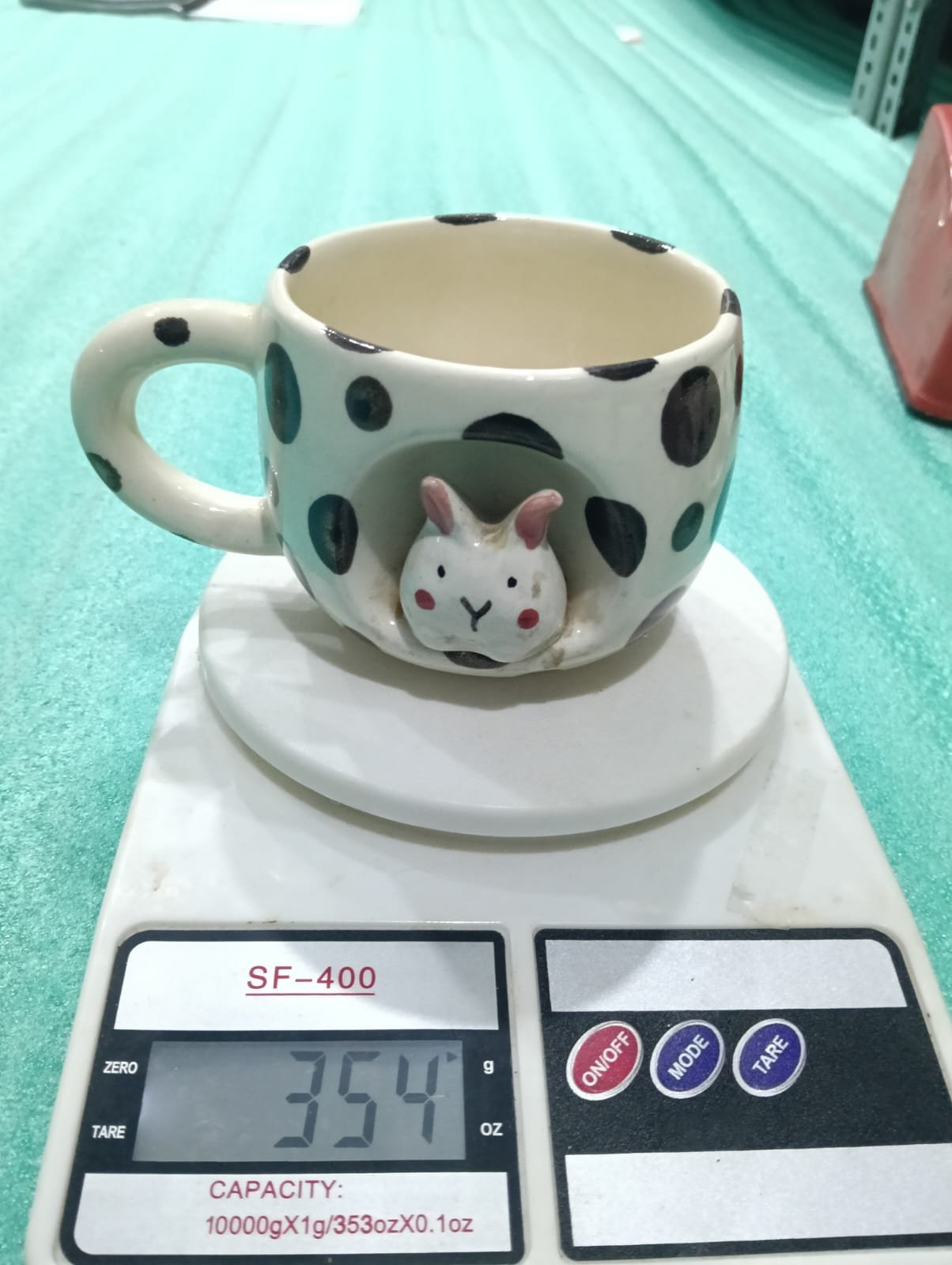 "Polka-Bunny Nook" Artisan Mug