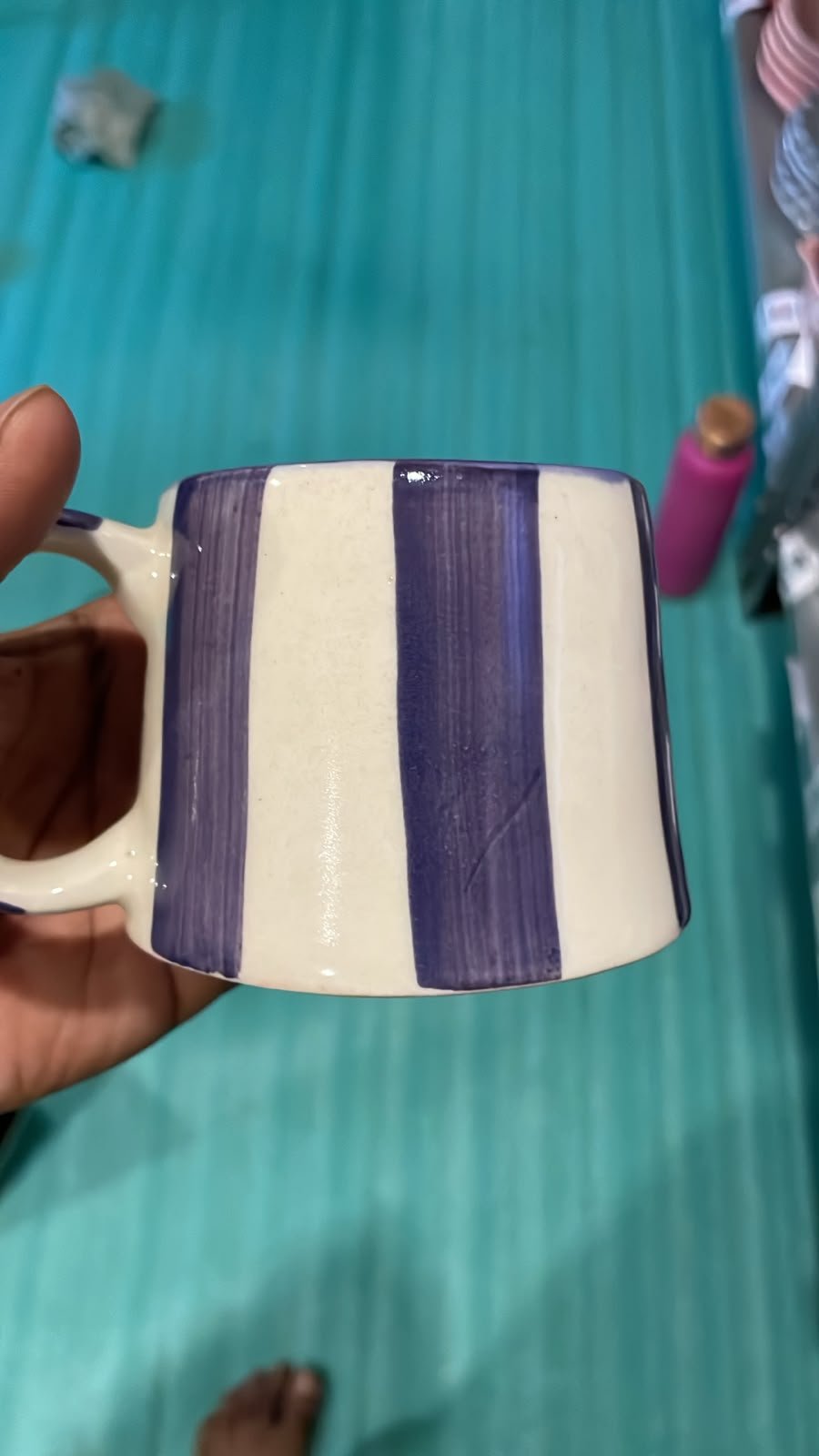 Sunshine Stripe Artisan Mug hover