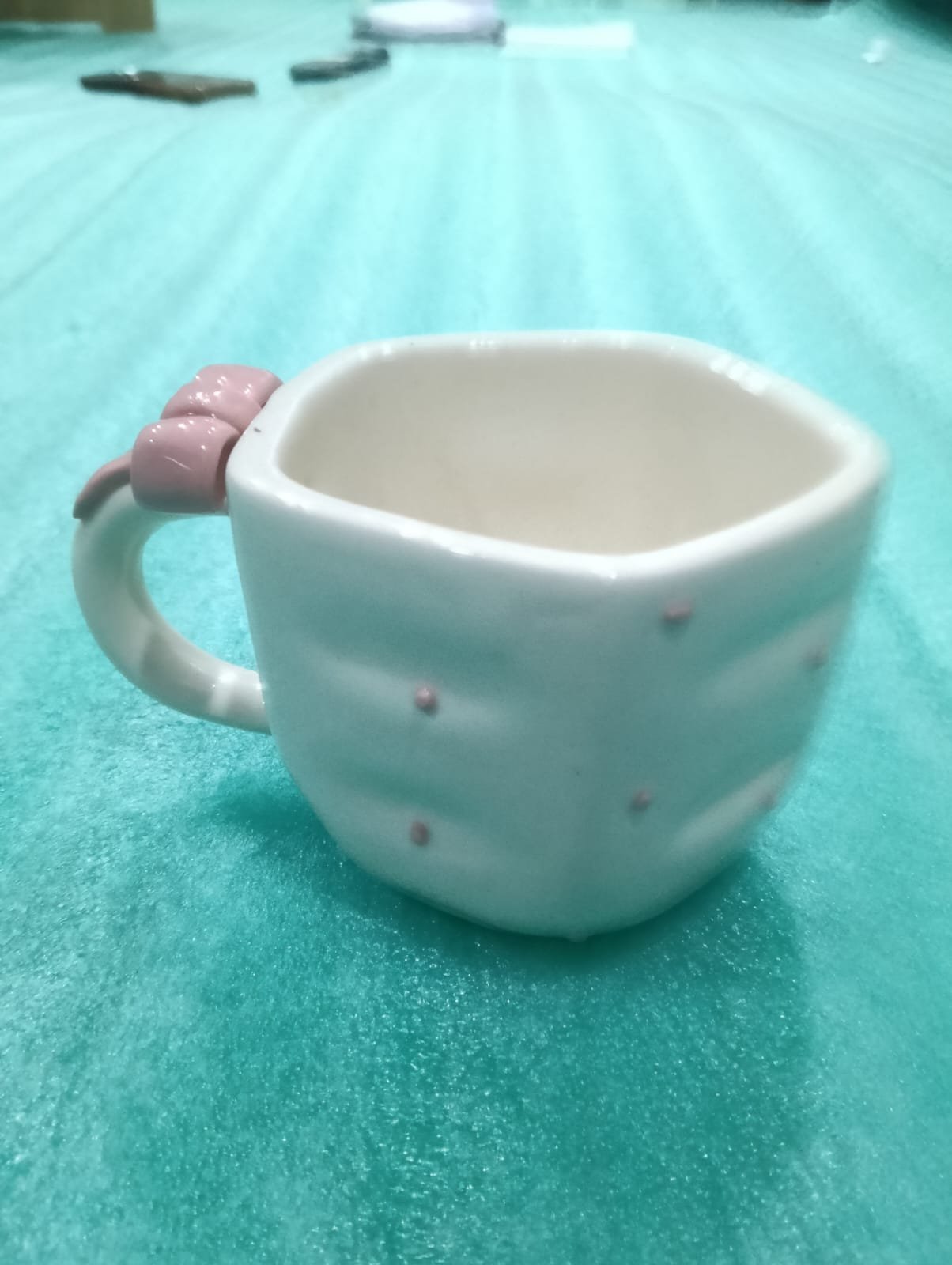 "Blush Ribbon" Artisan Keepsake Mug