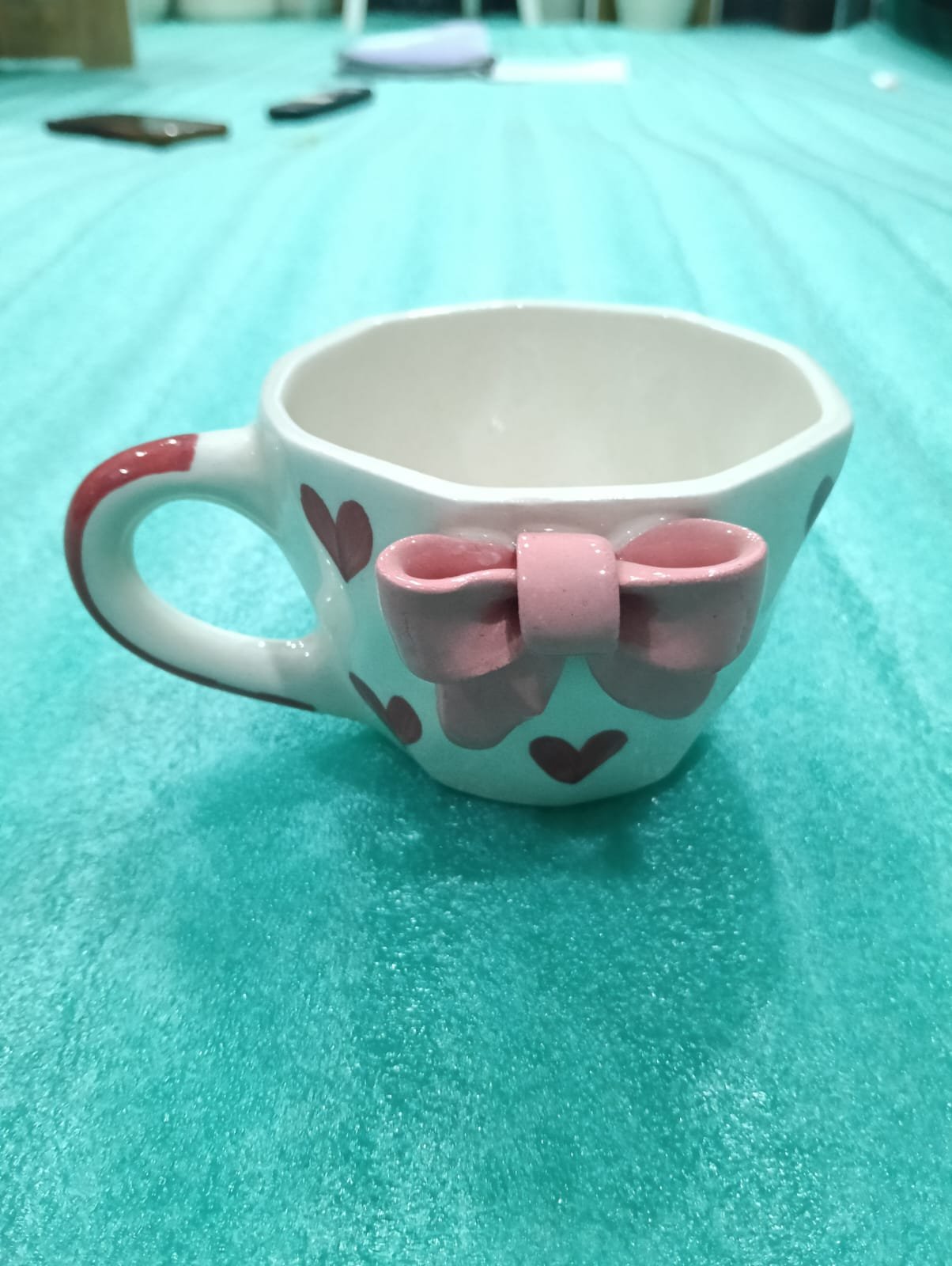 "Heartfelt Bow" Artisan Keepsake Mug