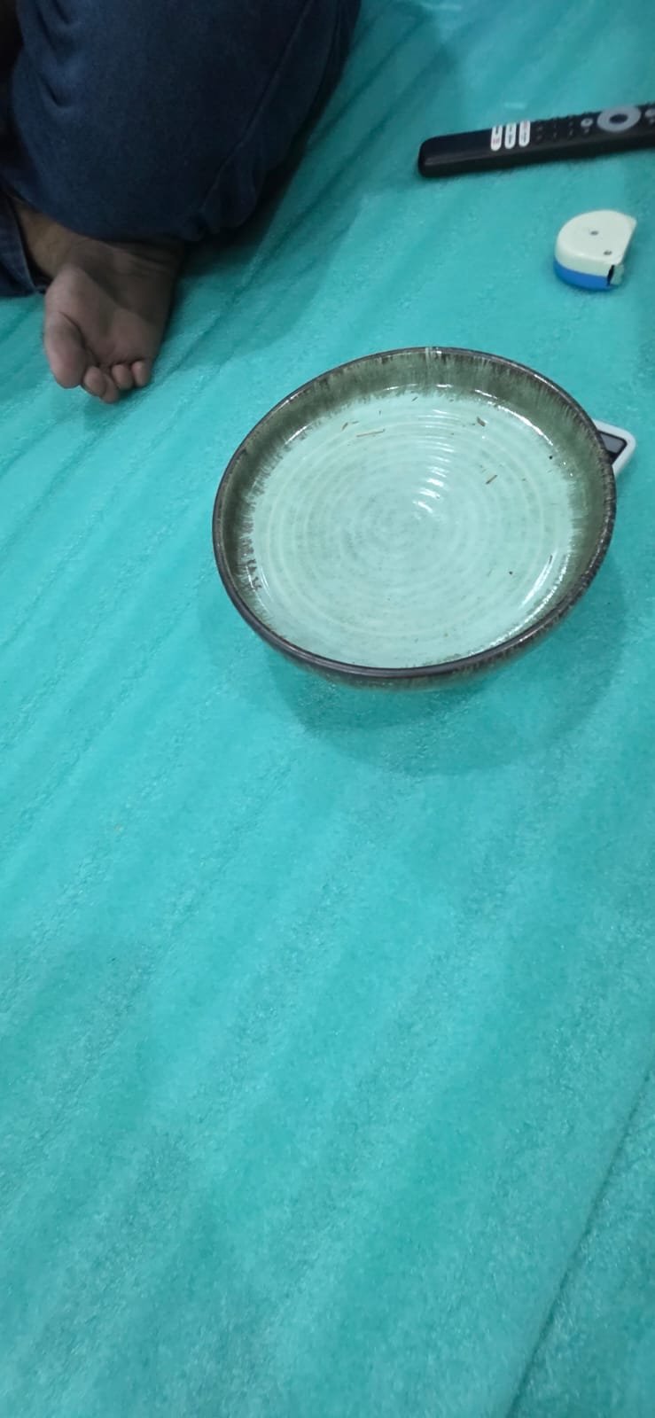Decuslane "Lagoon" Ceramic Low Rimmed Serving Bowl