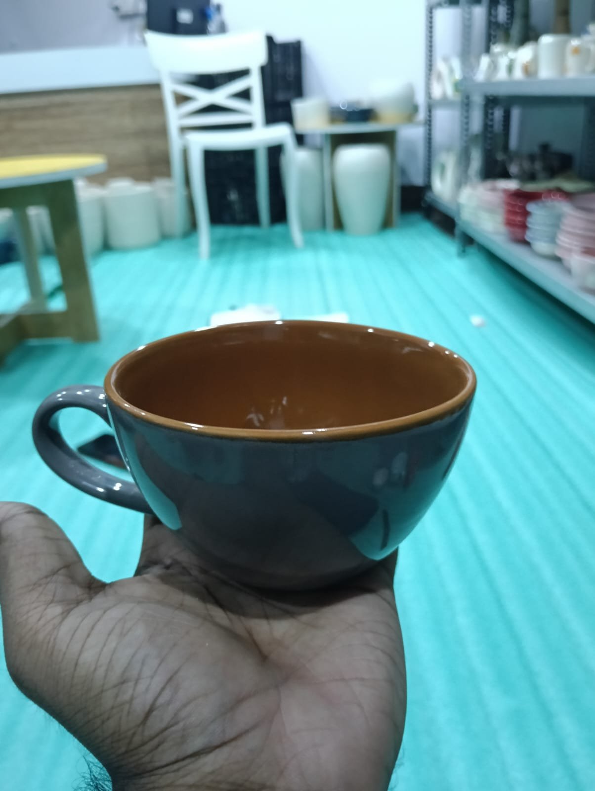 Slate & Copper Artisan Cup