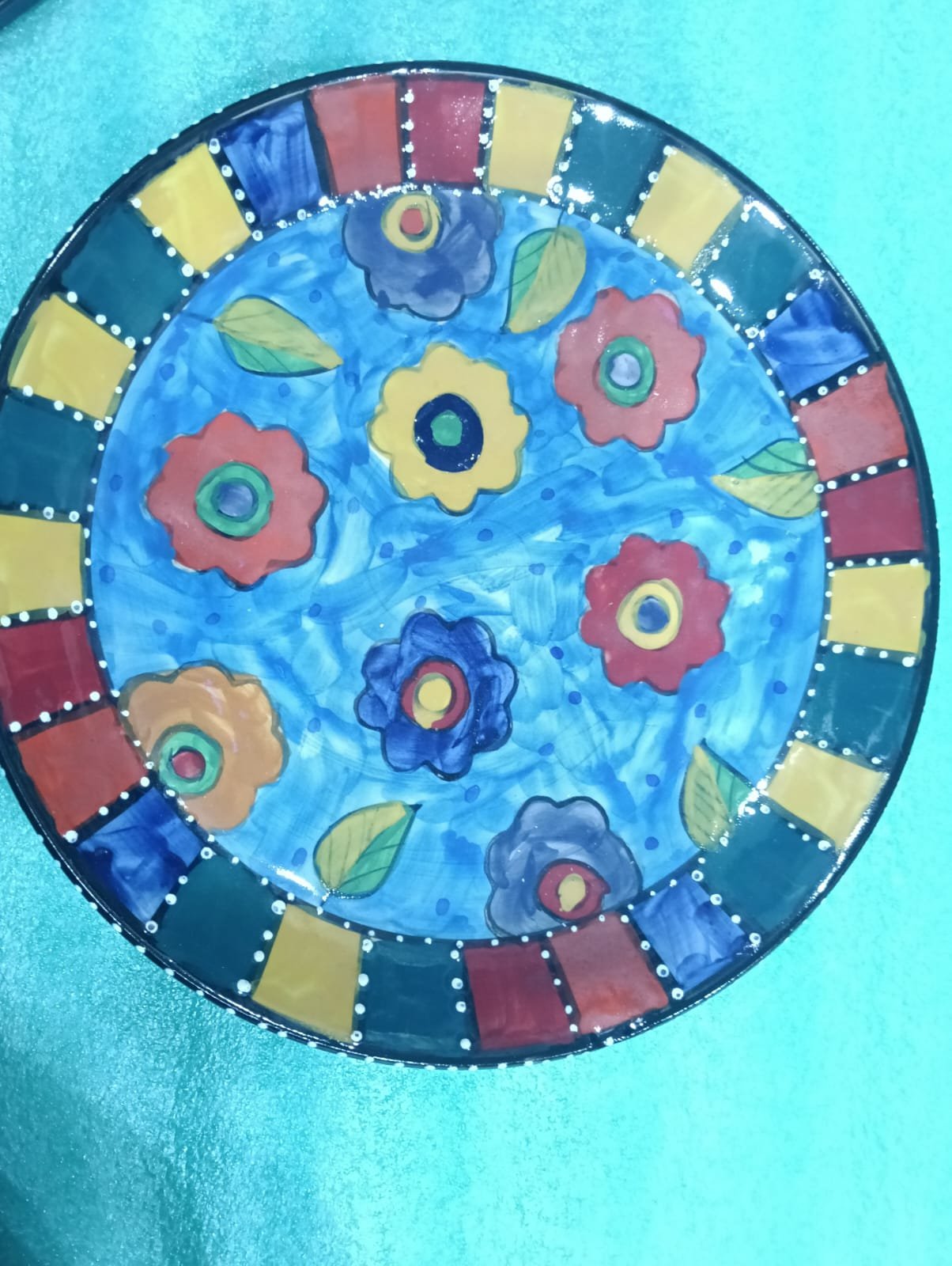 "Mosaic Meadow" Artisan Serving Platter