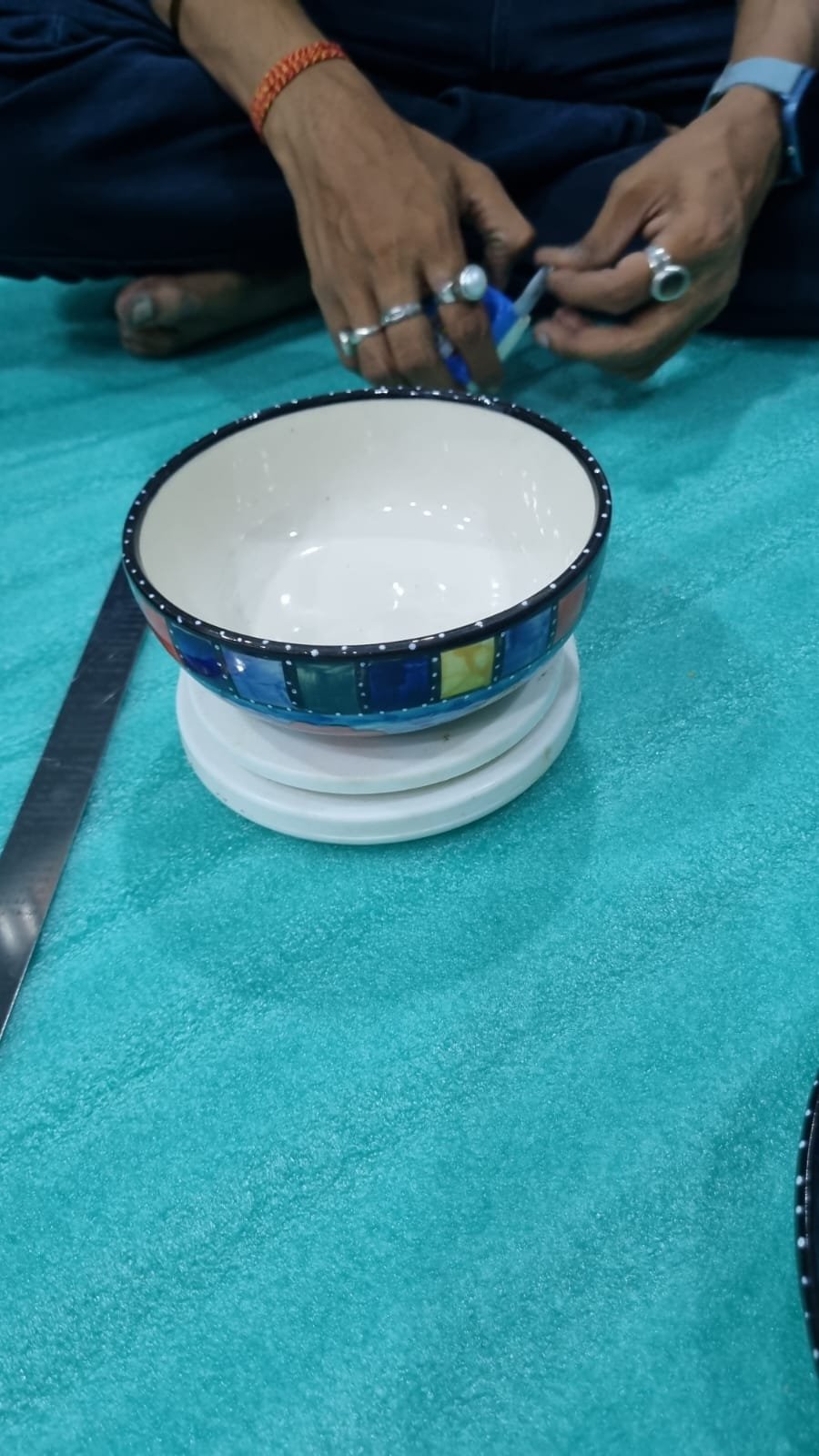 "Mosaic Artisan" Compact Serving Bowl