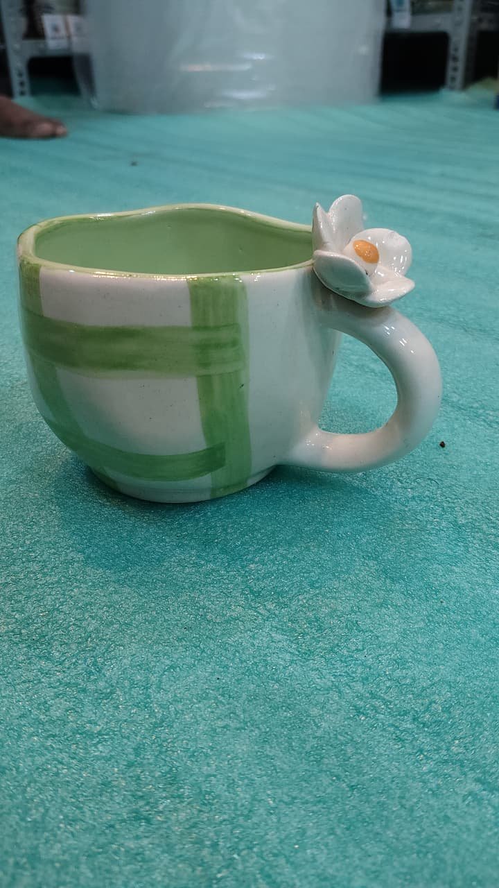 "Gingham Garden" 3D Flower Cup