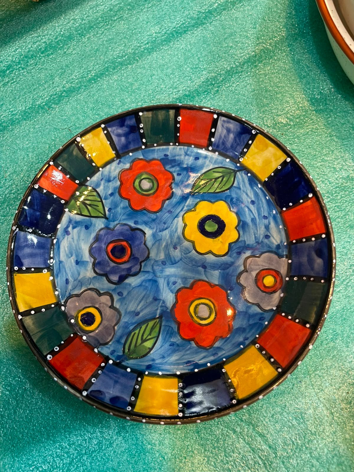 "Mosaic Meadow" Artisan Serving Quater Platter
