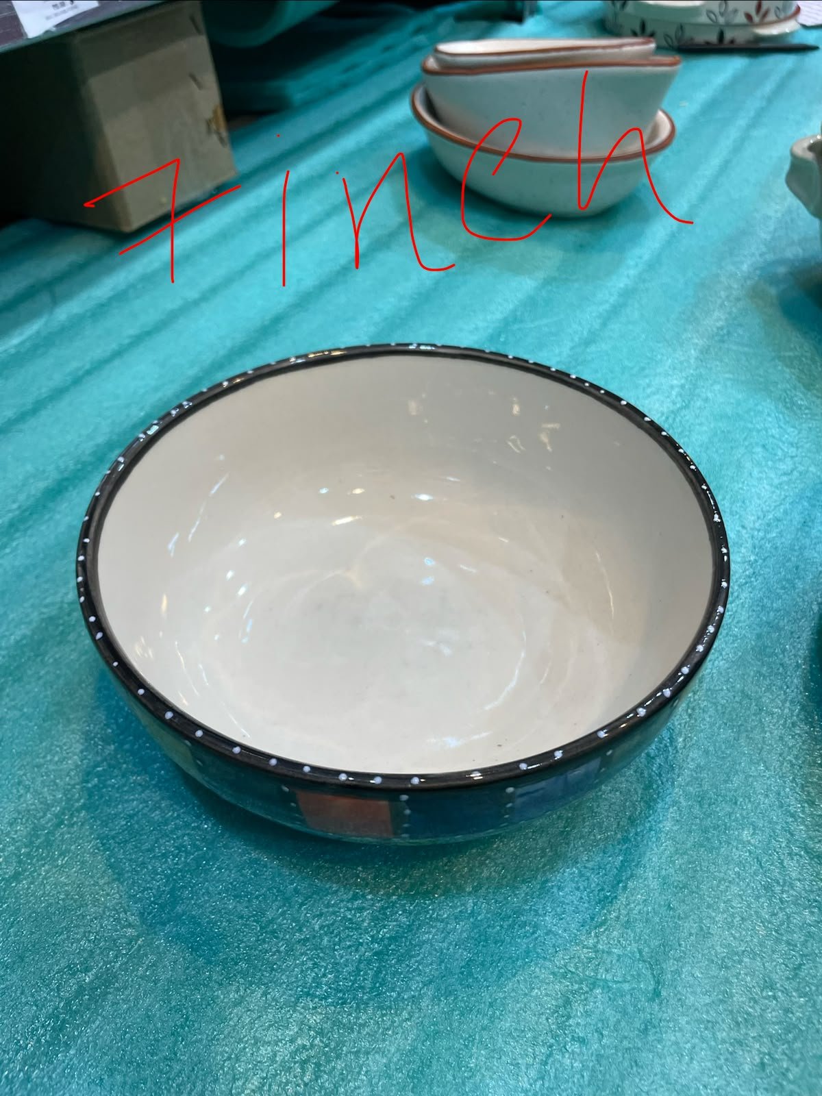 "Mosaic Artisan" Hand-Painted Serving Bowl 7 Inch