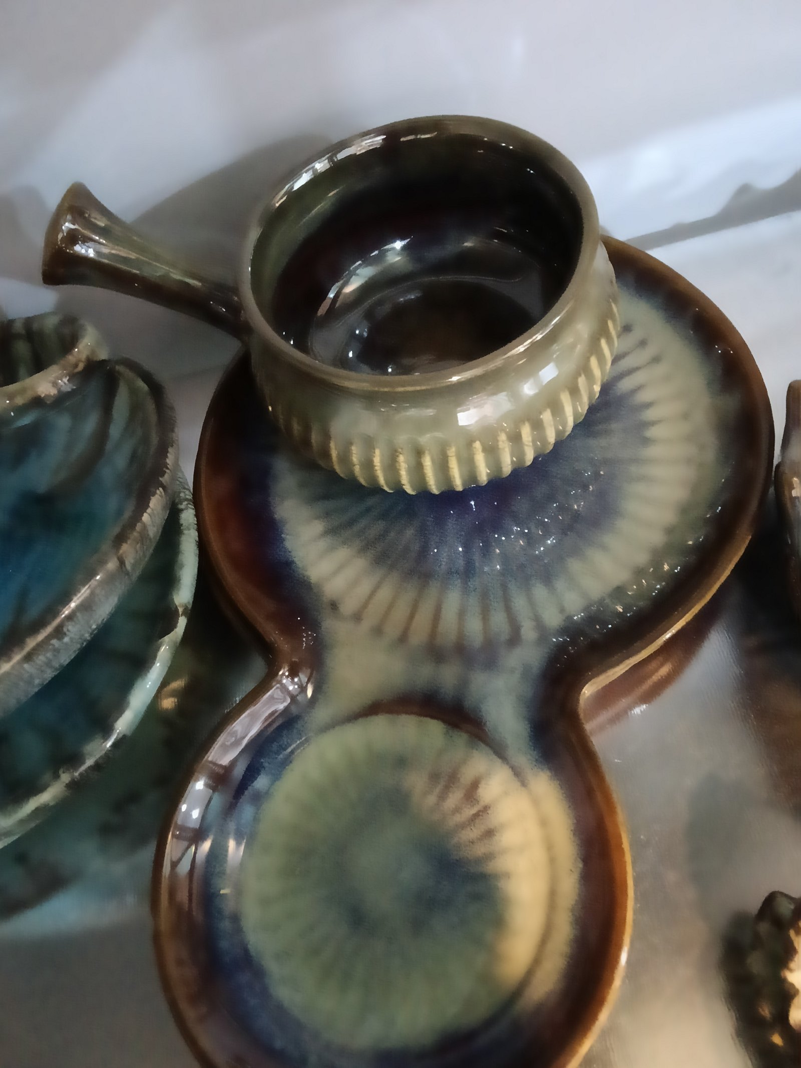 "Eclipse" Dual-Compartment Ceramic Serving Platter